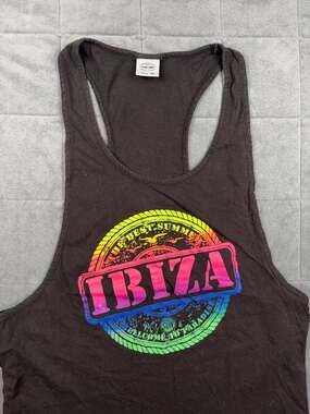 Y2K Graphic Racerback Tank Top Size XL Muscle shirt